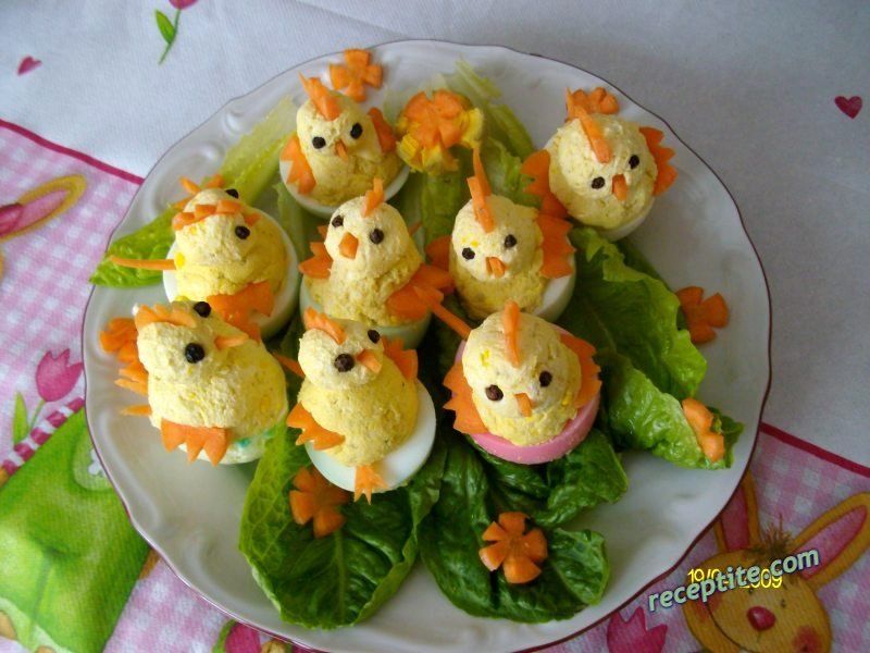 Закуска цыплята из яиц