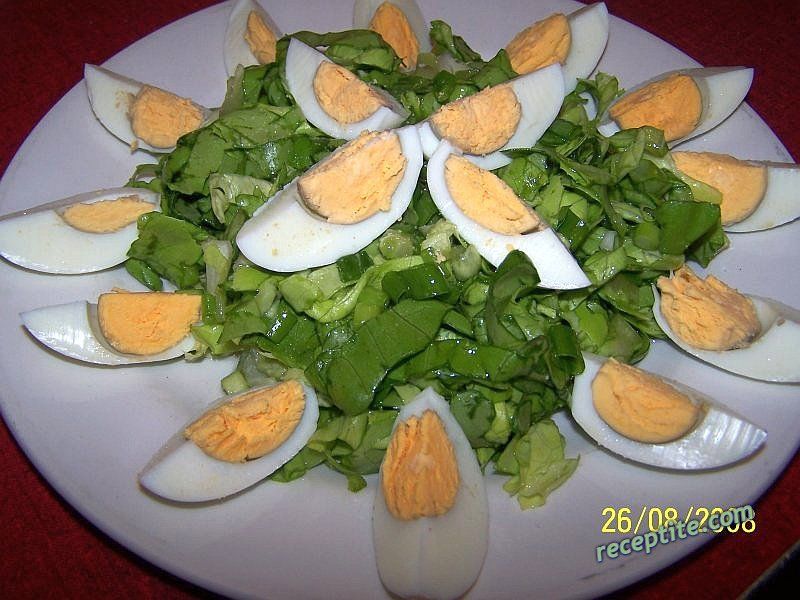 Снимки към Зелена салата с яйца