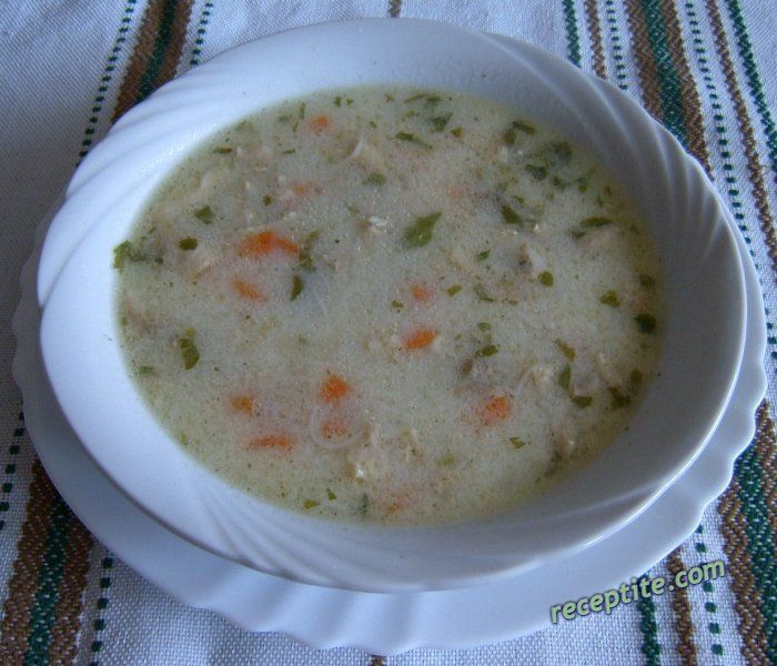 Снимки към Пилешка млечна супа