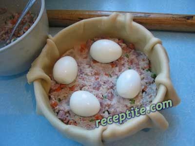 Снимки към Пирог с пилешко и яйца
