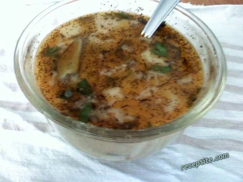 Снимки към Млечна супа с бамя, тиквички и картофи