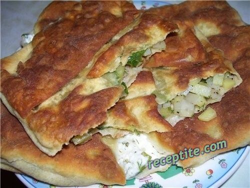Снимки към Плацинда с месо и картофи