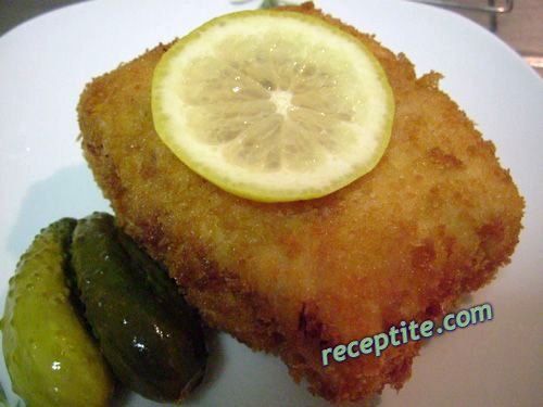 Снимки към Панирана сьомга с плънка