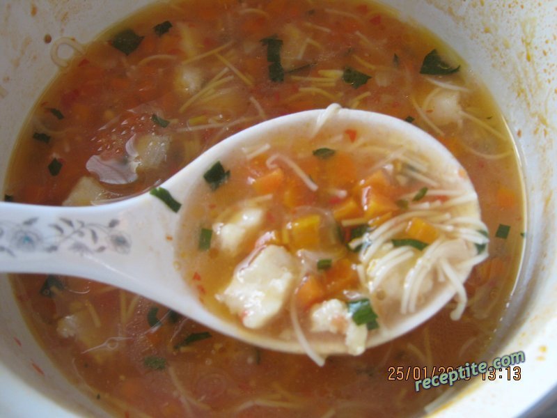 Снимки към Супа от филе пангасиус