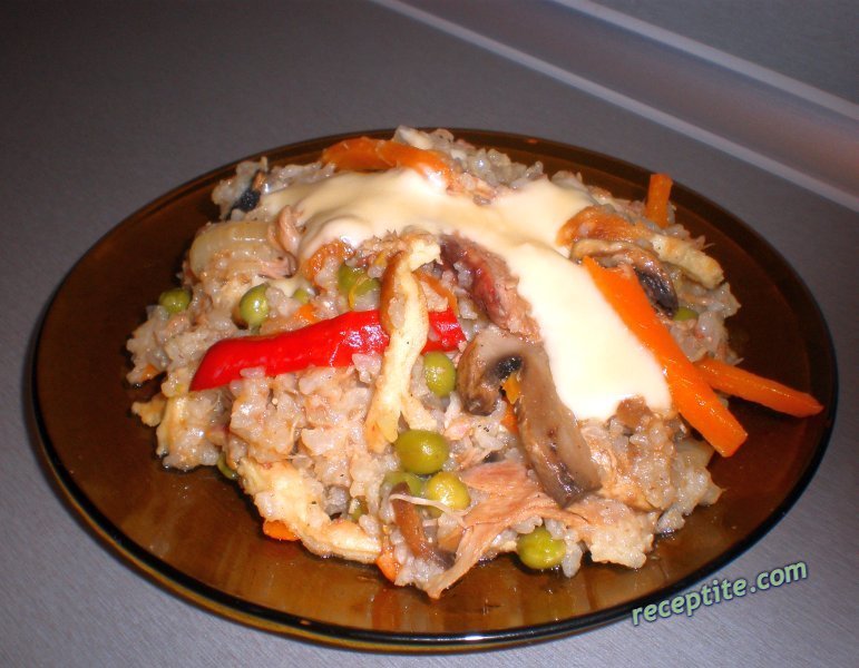 Снимки към Пиле с ориз и зеленчуци в китайски стил