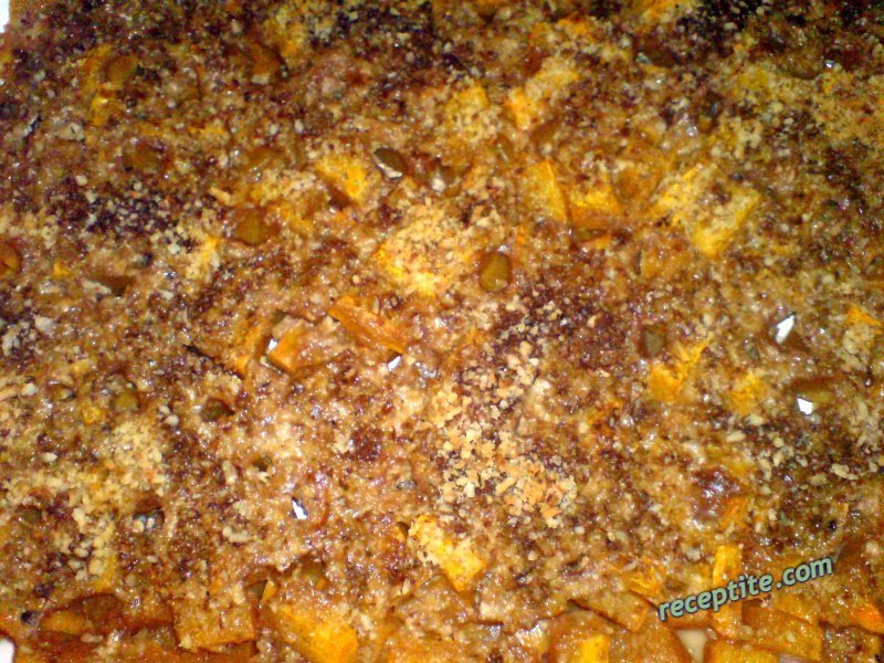 Снимки към Печена тиква с мед и орехи
