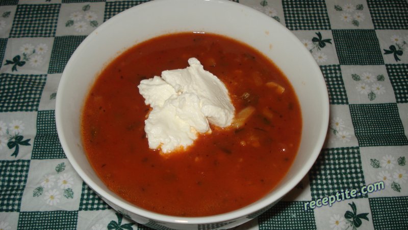 Снимки към Доматена супа с букет от ароматни подправки