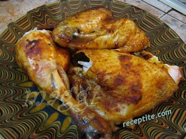 Снимки към Печено пиле с горчица