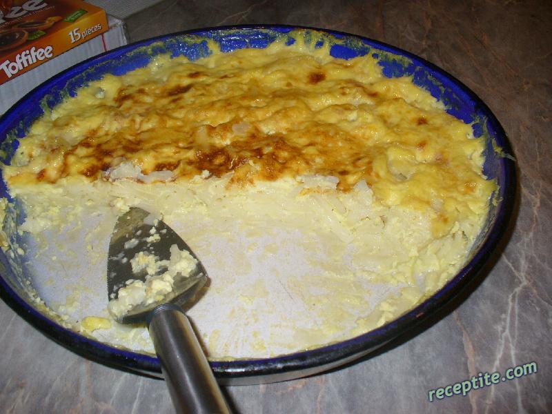 Снимки към Макарони на фурна с яйца и захар
