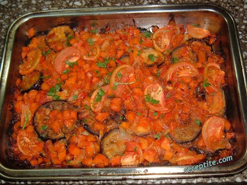 Снимки към Имамбаялдъ (нарязани патладжани)