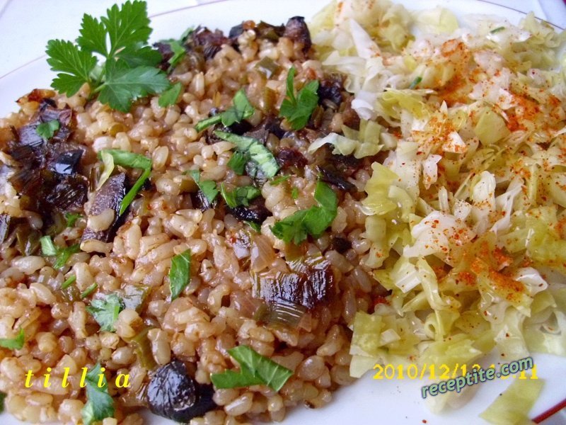 Снимки към Маслини с ориз и лук на фурна