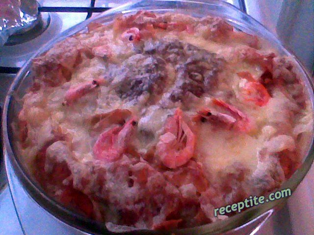 Снимки към Киш Лорен с ролца от раци с готови кори