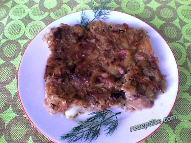 Снимки към Прясно зеле с домашна юфка на фурна