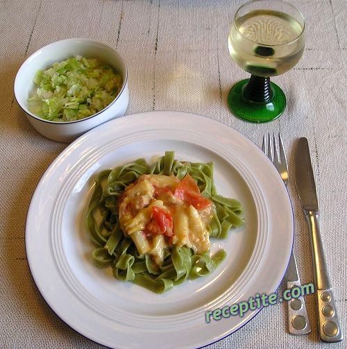 Снимки към Паста със сьомга (Tagliatelle al salmone)