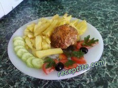 Снимки към Юнашки кюфтета с картофи на фурна