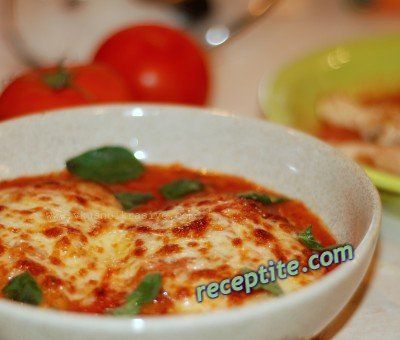 Снимки към Пиле със сирене и доматен сок