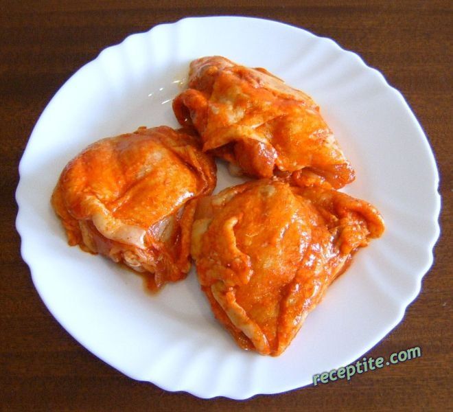 Снимки към Печени мариновани пилешки бутчета
