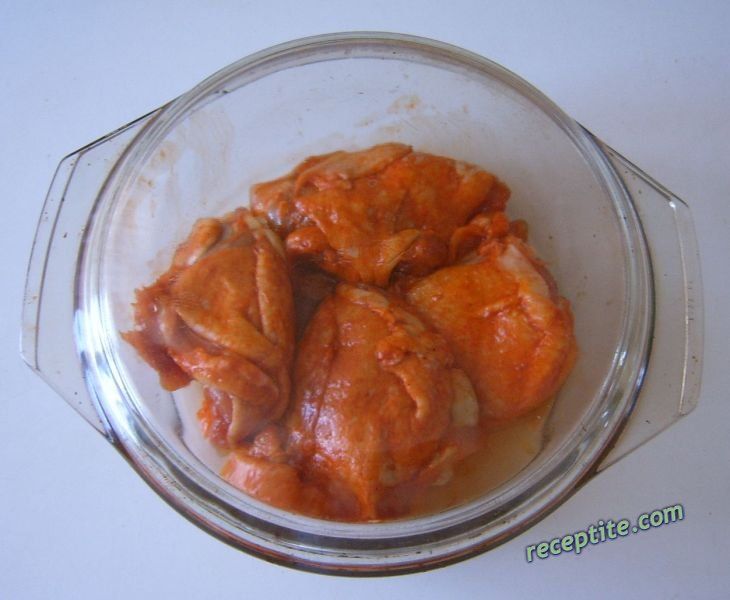 Снимки към Печени мариновани пилешки бутчета
