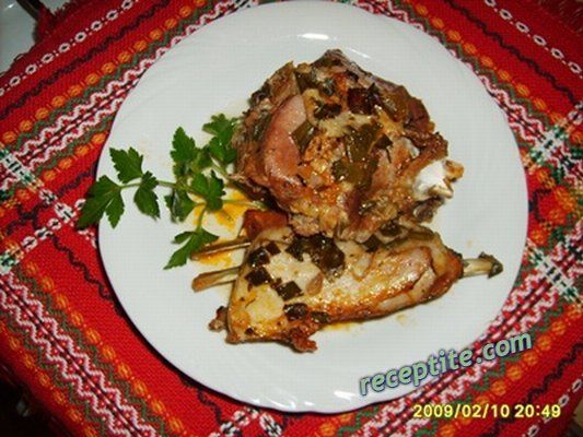 Снимки към Агнешко със зелен лук на фурна