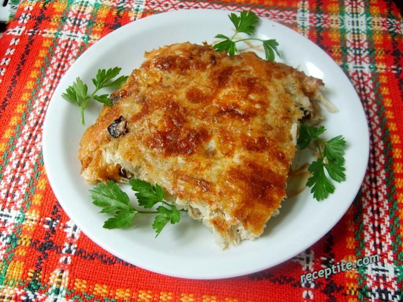 Снимки към Мусака от пилешко с маслини