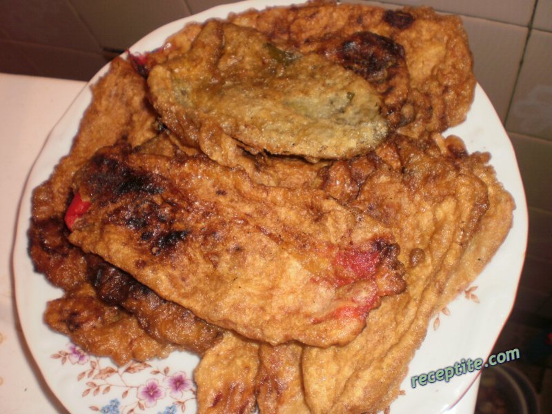Снимки към Панирани печени чушки