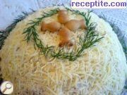 Салата с риба с царевица, яйца и картофи