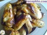 снимка 3 към рецепта Пилешки крилца с мед и бира