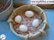 снимка 6 към рецепта Пирог с пилешко и яйца