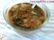 Млечна супа с бамя, тиквички и картофи