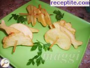 снимка 8 към рецепта Шишчета от пържени картофени цветчета