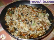 снимка 2 към рецепта Ориз с гъби и маслини