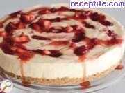 снимка 1 към рецепта Чийзкейк с бял шоколад и ягоди