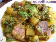 снимка 1 към рецепта Месо с лобода и картофи