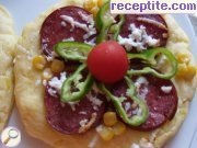 снимка 2 към рецепта Картофени мини пици с шпеков салам