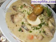 снимка 5 към рецепта Пиле с гъби и бял борш