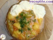 снимка 2 към рецепта Яхния с пресни картофи и зелен боб