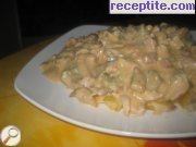 снимка 1 към рецепта Пиле Жулиен върху канапе от картофи
