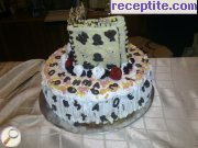 снимка 3 към рецепта Торта с желирани горски плодове и парфе