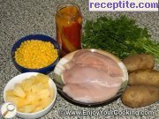 снимка 1 към рецепта Пилешка салата с ананас