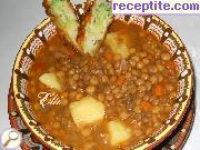 снимка 2 към рецепта Супа от леща, картофи и броколи