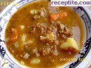 снимка 1 към рецепта Супа от леща, картофи и броколи