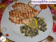 снимка 1 към рецепта Пилешки бонфиленца върху канапе от спанак
