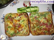 снимка 2 към рецепта Топли сандвичи с яйца, сирене и колбас