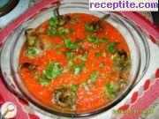 снимка 4 към рецепта Печени чушки с доматен сос