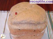 снимка 2 към рецепта Хляб с маслини и чушки от машина за хляб