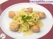 снимка 1 към рецепта Паста със сьомга (Tagliatelle al salmone)