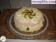 снимка 1 към рецепта Солена палачинкова торта