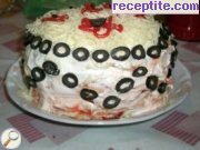 снимка 6 към рецепта Солена палачинкова торта
