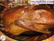 снимка 3 към рецепта Печено пиле с плънка от кашкавал