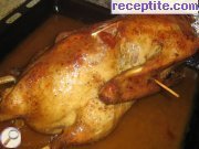 снимка 1 към рецепта Печено пиле с плънка от кашкавал